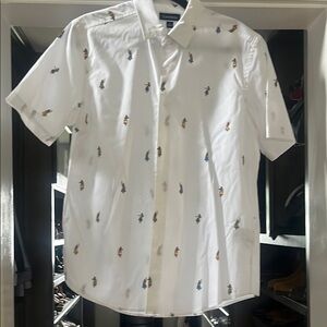 Club Room White Shirt with Hula dancers print - size S